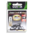 Saenger obratlík s bezpečnostní karabinkou Cross Lock Wirbel 2 41mm, 4ks/bal