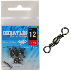 Giants fishing Obratlík Barrel Swivel no.12 / 14kg / 10ks