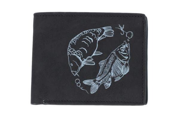 Giants fishing Peněženka černá dva kapři Black Wallet Two Carps