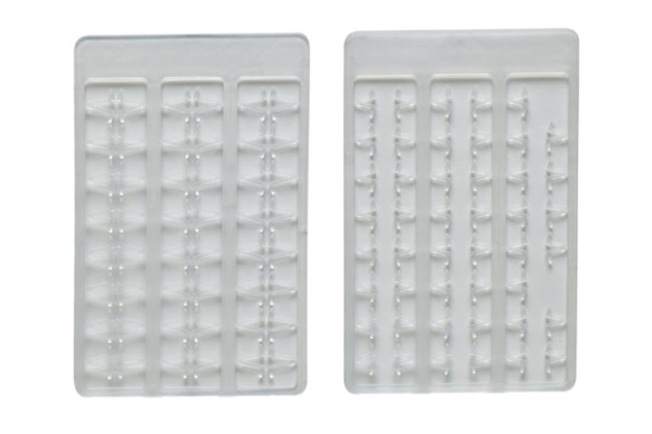 Boilie stoppers V medium (clear) 48pcs rack