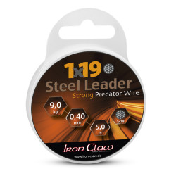 Iron Claw ocelové lanko potažené 1x19, 9 kg černé