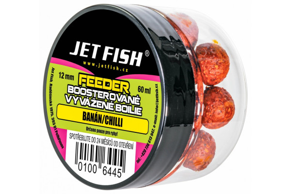 Feeder Boosterované vyvážené boilie 60ml-12mm : BANÁN / CHILLI