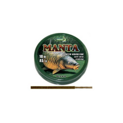 Katran Ztužená návazcová šňůrka Coated braided hook links MANTA GREEN 45lb 10m