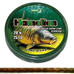 Katran Ztužená návazcová šňůrka Coated braided hook links HAMELION 15lb 20m