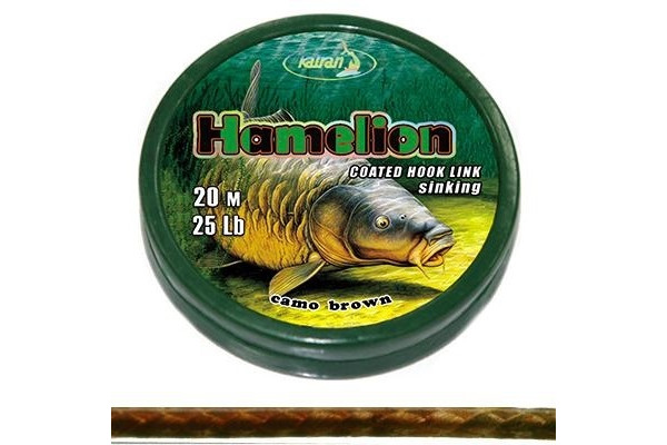 Katran Ztužená návazcová šňůrka Coated braided hook links HAMELION 15lb 20m