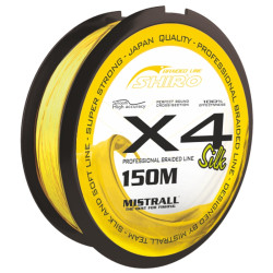 Mistrall šňůra Shiro braided line X4 0,25mm 150m fluo