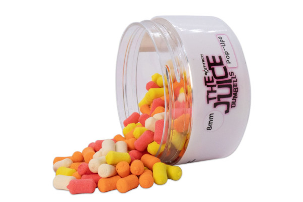 Bait-Tech plovoucí nástraha The Juice Dumbells - Pop-Ups 8 mm 100 ml