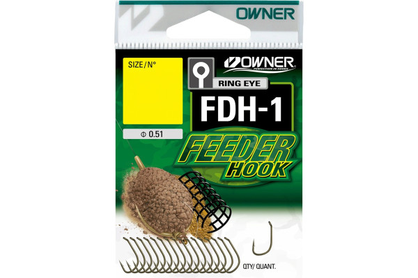háček OWNER s očkem /17ks/ FDH-1.10: FEEDER HOOK 56941.10