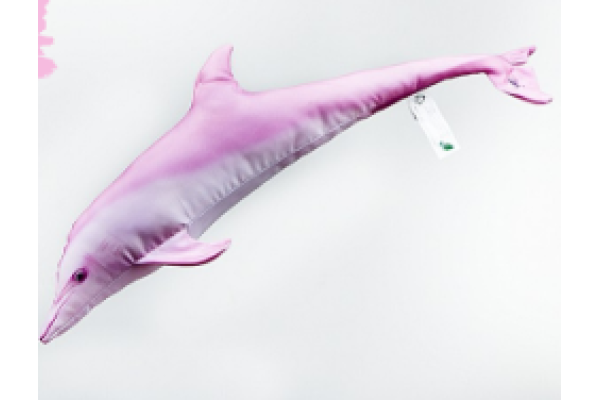 Delfín albín mini - Růžový - 55 cm polštářek