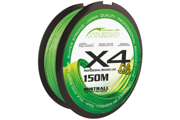 Mistrall šňůra Shiro Braided Line X4 0,08mm 150m zelená