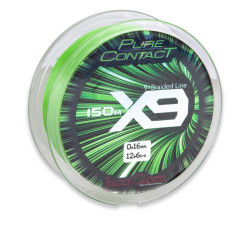Iron Claw šňůra Pure Contact X9 0,16 mm 150 m zelená