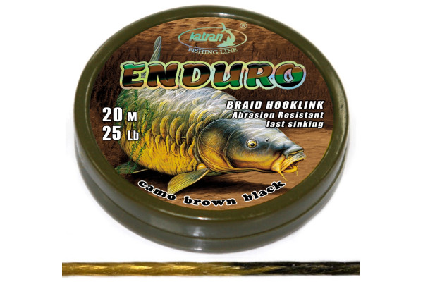 Katran Měkká návazcová šňůrka Braided hook links ENDURO 25lb 20m