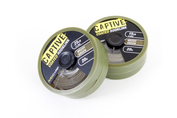 Captive Coated Hooklink - Weedy Green