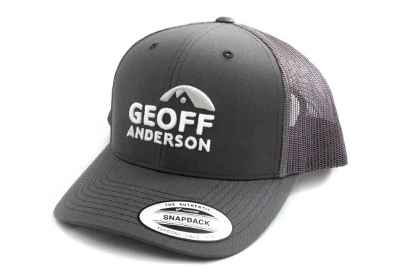 Kšiltovka Geoff Anderson SnapBack síťová s logem šedá