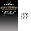 Obratlíky Gardner Covert Flexi Hook Swivels, vel.20, 10ks