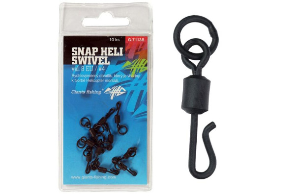 Giants fishing Obratlík Swivel Snap Heli, UK.4 (vel.8 EU)/10ks
