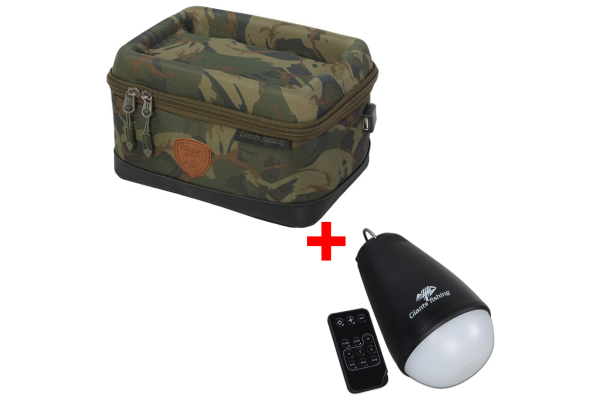 Giants fishing Akční set - Pouzdro na elektroniku Medium + Světlo Camping Lamp LED Multicolour
