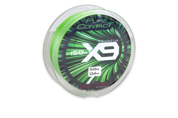 Iron Claw šňůra Pure Contact X9 0,09 mm 150 m zelená
