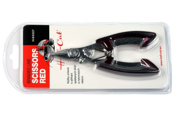Hell-Cat Nůžky Scissor for braided line-S/S Claret-red