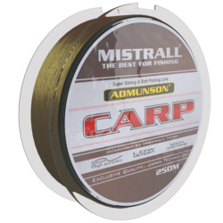 Mistrall vlasec Admunson carp 0,20mm 250m hnědý