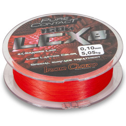 Iron Claw šňůra LCX8 150m 0,10mm červená