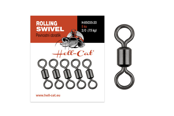 Hell-Cat Pevnostní obratlík Power Rolling Swivel 5ks