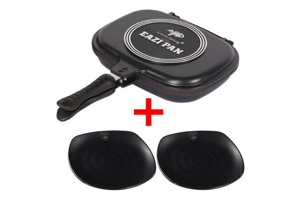 Giants fishing Akční set Pánev na vaření Eazi Medium + 2x Talíř Plate Black Large!