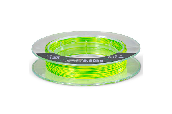 Saenger šňůra Hi-Vis Tiger Braid 12X 0,18mm 16,1kg 150m Yellow Green