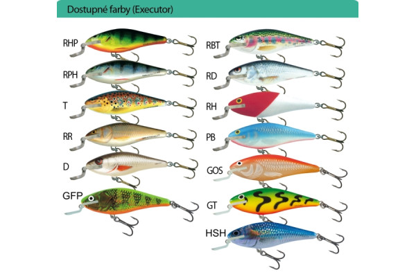 Salmo rybářské woblery executor IEX 12SR