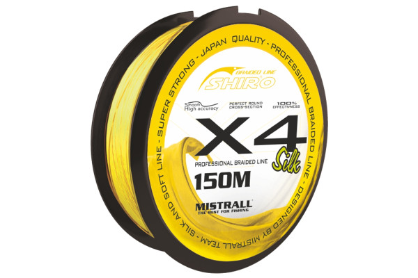 Mistrall šňůra Shiro braided line X4 0,28mm 150m fluo