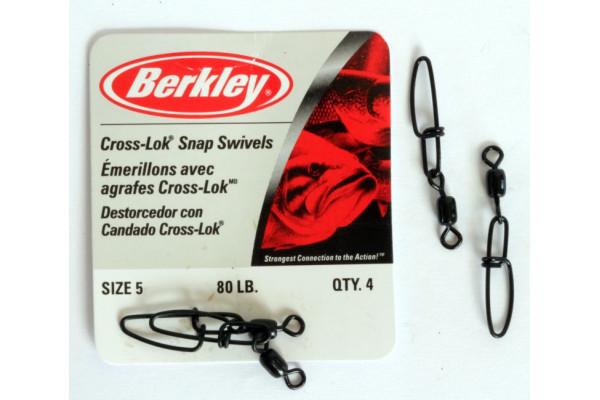 Obratlík s karabinou Berkley McMahon Cross 7 27,3kg 4ks Obratlík s karabinou Berkley McMahon Cross 7 27,3kg 4ks