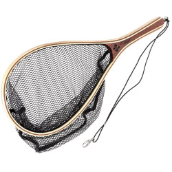 Snowbee Dřevěný raketový podběrák Wooden Landing Net - Large