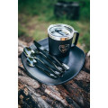 Giants fishing Akční set Nerezový thermo hrnek 400ml + Sada nerezových příborů