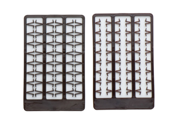 Boilie stoppers V medium (brown) 48pcs rack