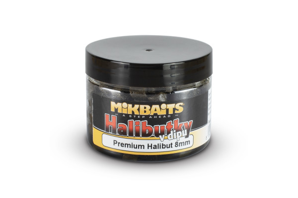 Halibutky v dipu 150ml - Premium Halibut 8mm