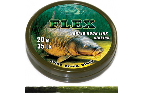 Katran Měkká návazcová šňůrka Braided hook links FLEX 15lb 20m