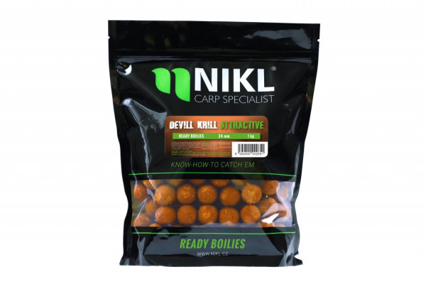 Nikl Ready boilie Devill Krill ATTRACTIVE 20mm, 3kg