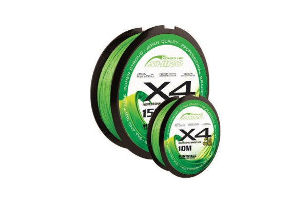 Mistrall šňůra Shiro Braided Line X4 0,13mm 10m zelená