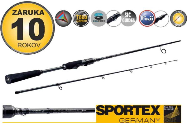 Přívlačové pruty SPORTEX Black Arrow G-3 ultra light