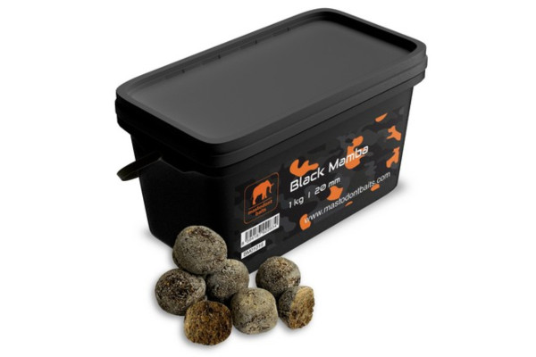 Mastodont Baits Boilies Black Mamba 1 kg 20 mm