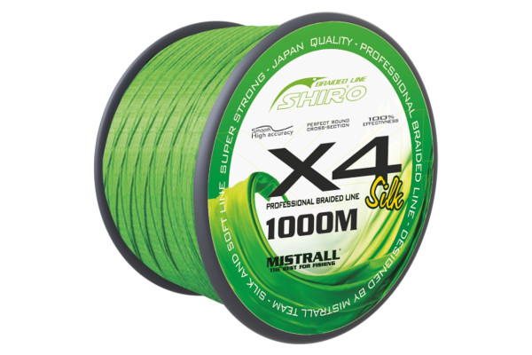 Mistrall šňůra Shiro Braided Line X4 0,36mm 1000m zelená