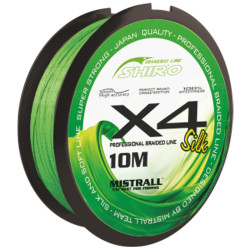 Mistrall šňůra Shiro Braided Line X4 0,13mm 10m zelená