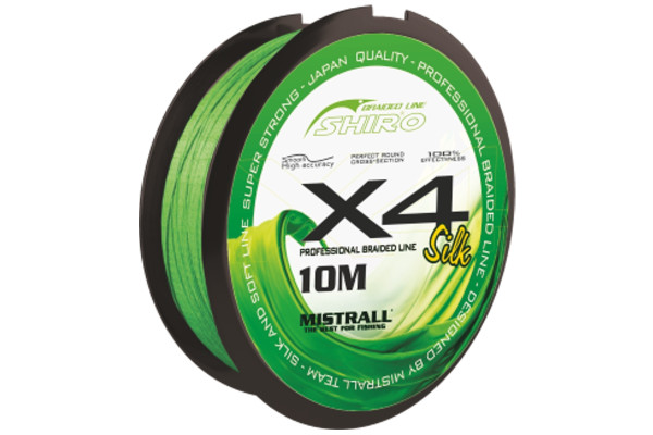 Mistrall šňůra Shiro Braided Line X4 0,13mm 10m zelená