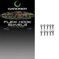 Obratlíky Gardner Covert Flexi Hook Swivels, vel.20, 10ks