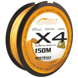 Mistrall šňůra Shiro braided line X4 0,10mm 150m oranžová