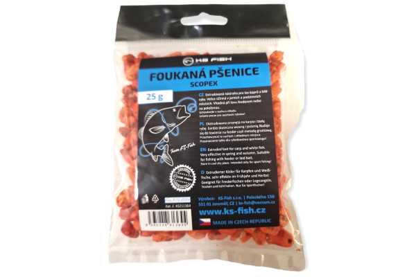 KS Fish foukaná pšenice 25g scopex