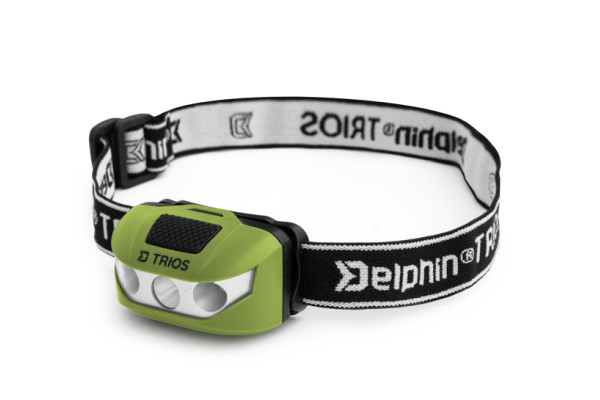 Čelová lampa Delphin TRIOS