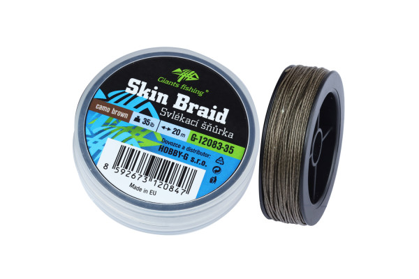 Giants fishing Svlékací šnůra Carp Line Skin Braid Camo brown, 20m