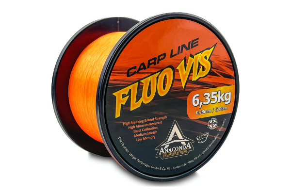 Anaconda vlasec Fluo Vis 0,30 mm 1200 m oranžová