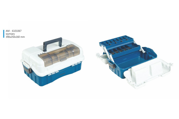Mistrall rozkládací kufřík na bižuterii, modrý, 390 x 250 x 160 mm